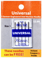 Klasse Sewing Machine Needles - Universal Size 80/12