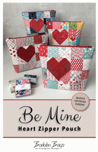 Be Mine Heart Zipper Pouch - bag pattern *