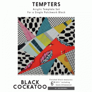 Tempters by Jen Kingwell Designs - Acrylic Templates and Pattern - Black Cockatoo *