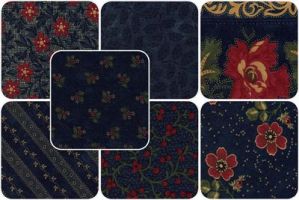 Vine Creek Mini Fat Quarter Bundle ~ Deep Water Colorway