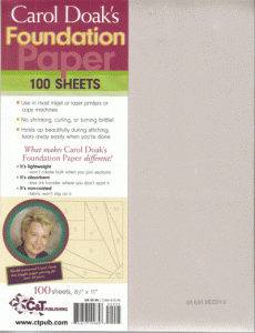 Carol Doak's Foundation Paper - 100 Sheets