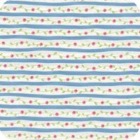 Heart & Soul stripes with rosebuds
