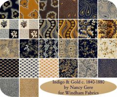 Indigo & Gold 5" Charm Pack