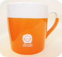 Knit Happy Color Dip Mug - Orange