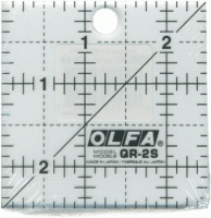 Olfa 2.5" x 2.5" Frosted Non-Slip Ruler