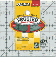 Olfa 4.5" x 4.5" Frosted Non-Slip Ruler