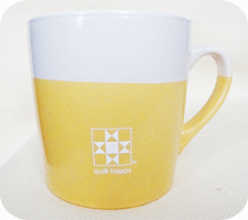 Quilt Happy Color Dip Mug - Yellow