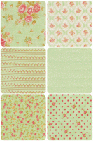 Fresh Cottons Mini Fat Quarter Bundle ~ Sea Glass Colorway