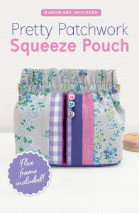 Pretty Patchwork Squeeze Pouch - purse pattern (hardware included) #ZW2422 *