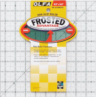 Olfa 9.5" x 9.5" "The Alternative" Frosted Non-Slip Ruler