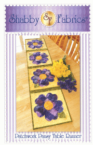 Patchwork Pansy - table runner pattern *