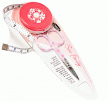 Sew Fancy Duo Hobby Scissors and Measuring Tape Set - Pink