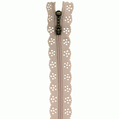 Little Lacie Zipper - 8" length - Color:  Taupe