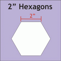 2" Hexagons - 25 Pc. - Paper Pieces
