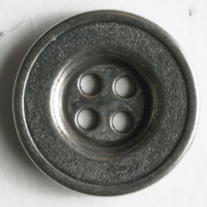 Antique Silver Metal Button - 15 mm
