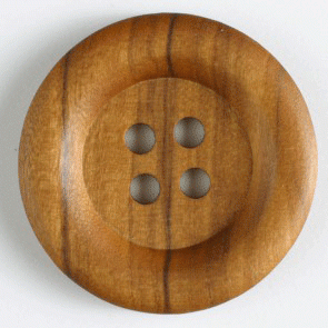 Wood Button Brown - 23 mm