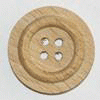 Wood Button Brown - 25 mm