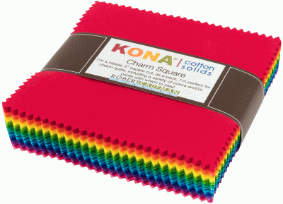 Kona Cotton 5" Charm Squares - Bright Colorstory