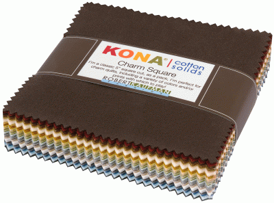 Kona Cotton 5" Charm Squares - Neutral Colorstory