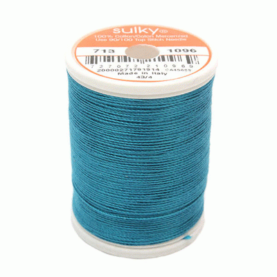 Sulky 12 wt. Cotton Thread - Dk. Turquoise # 1096