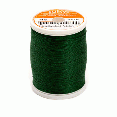 Sulky 12 wt. Cotton Thread - Dark Pine Green # 1174