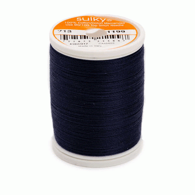 Sulky 12 wt. Cotton Thread - Admiral Navy Blue # 1199