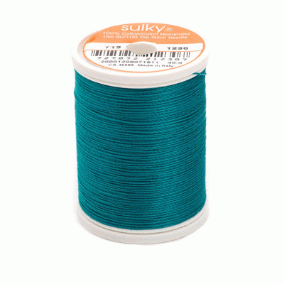 Sulky 12 wt. Cotton Thread - Dark Teal # 1230