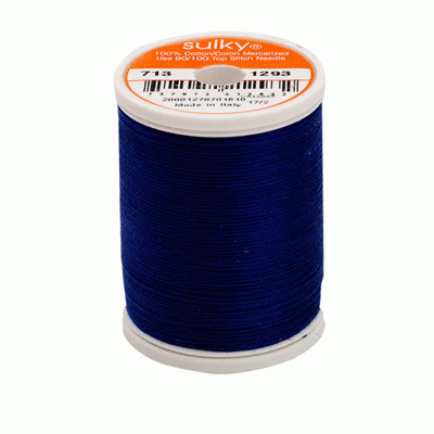 Sulky 12 wt. Cotton Thread - Deep Nassau Blue # 1293