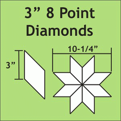 3" 8-Point Diamond - 50 Pc. - Paper Pieces