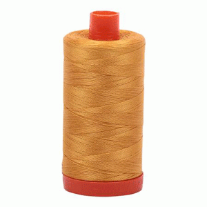 Aurifil Mako Cotton Thread - 50 wt. - 1422 yard spool - #2140 Orange Mustard