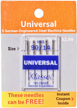 Klasse Sewing Machine Needles - Universal Size 90/14