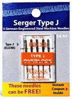 Klasse Sewing Machine Needles - Serger Type J Size 80/12