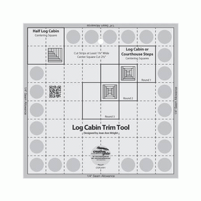 8" Log Cabin Trim Tool Creative Grids Quilt Ruler - # CGRJAW1