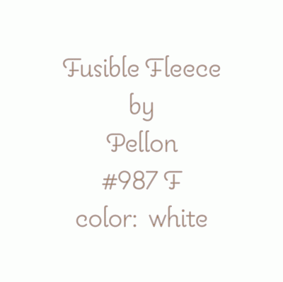 987 F Pellon Fusible Fleece Interfacing