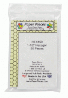 1 1/2" Hexagons - 50 Pc. - Paper Pieces