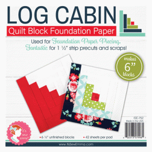 Log Cabin Quilt Block Foundation Paper - 6" Blocks