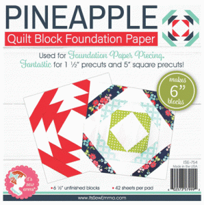 Pineapple Quilt Block Foundation Paper - 6" Blocks