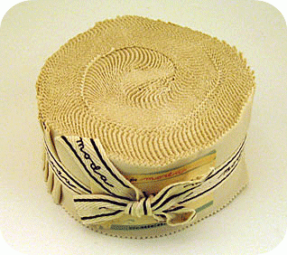 Bella Solids Jelly Roll ~ Natural