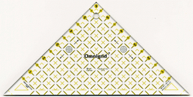 Omnigrid Ruler Right Triangle 45 Degree Up To 6" Square