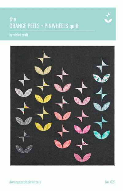 The Orange Peels + Pinwheels Quilt - quilt pattern - by Violet Craft