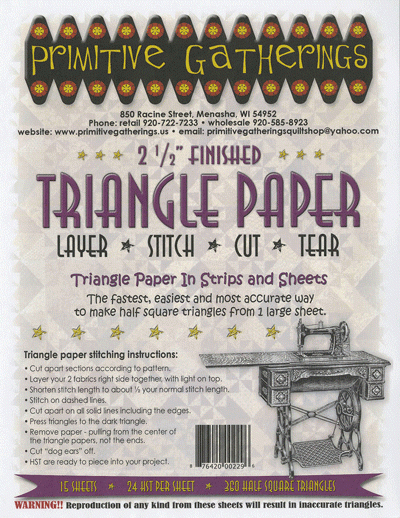 Triangle Paper - 2 1/2" Finished 