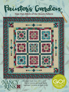 Painter's Garden - quilt pattern - by Nancy Rink Designs *