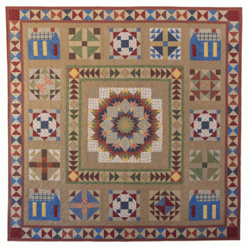 Waddington Road Sampler Digital Fabric Panel - Includes Binding Roll