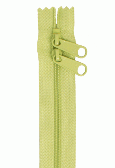 Double Slide Zipper - 30" length - Color:  Chartreuse