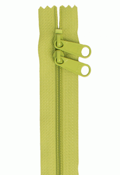 Double Slide Zipper - 30" length - Color:  Green Apple