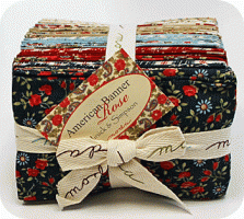 American Banner Rose Fat Eighth Bundle by Polly Minick and Laurie Simpson for Moda Fabrics