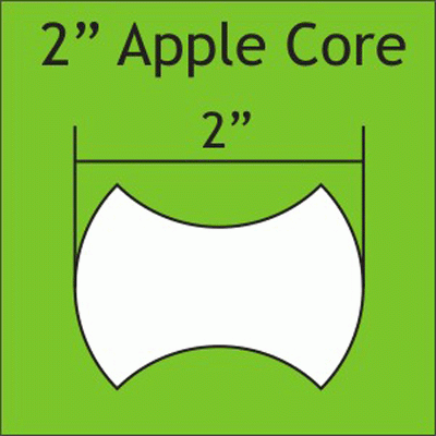 2" Apple Core - 50 Pc. - Paper Pieces