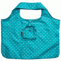 Meori Reusable Pocket Shopper - Azure Blue / Dots