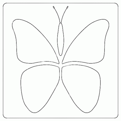 Butterflies Stencil - stencil for quilt pattern