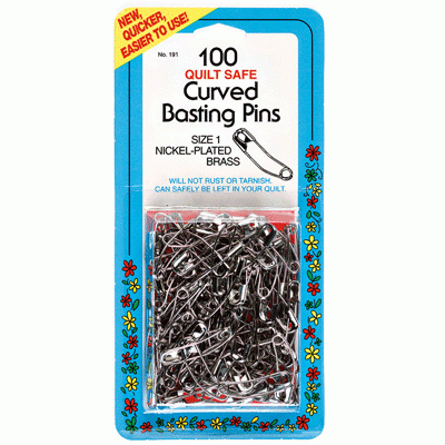 Curved Basting Pins - Size 1